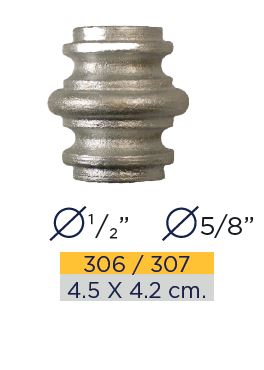CAPITEL RED. LISO ENTRADA DE 5/8" 307