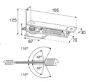 PHILLIPS MX4637 BISAGRA DE PISO 1500 ACERO INOXIDABLE SATINADO