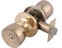 DEXTER 6819 CERRADURA PERILLA NIZA TUBULAR LLAVE-BOTON LATON BRILLANTE