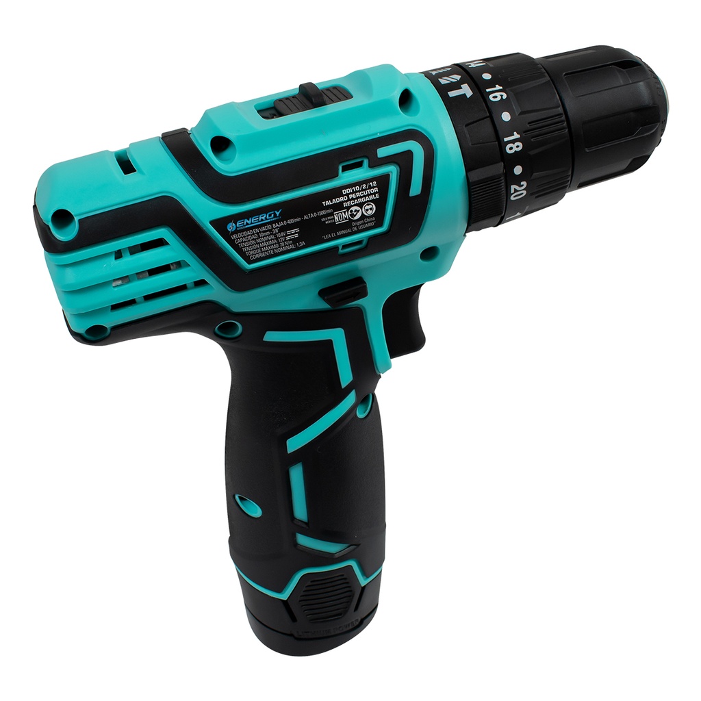 ENERGY DDI10/2/12 C1 TALADRO ROTOMARTILLO ATORNILLADOR BROQUERO 3/8"
