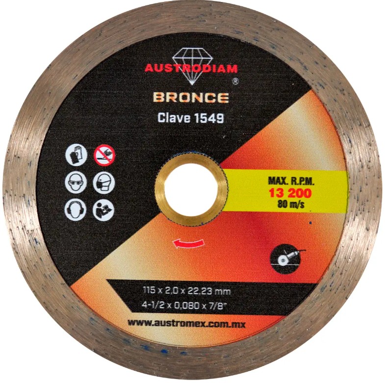DISCO DIAMANTE CORTE SECO DE LOSETA 115X2.0X22.23 MM
