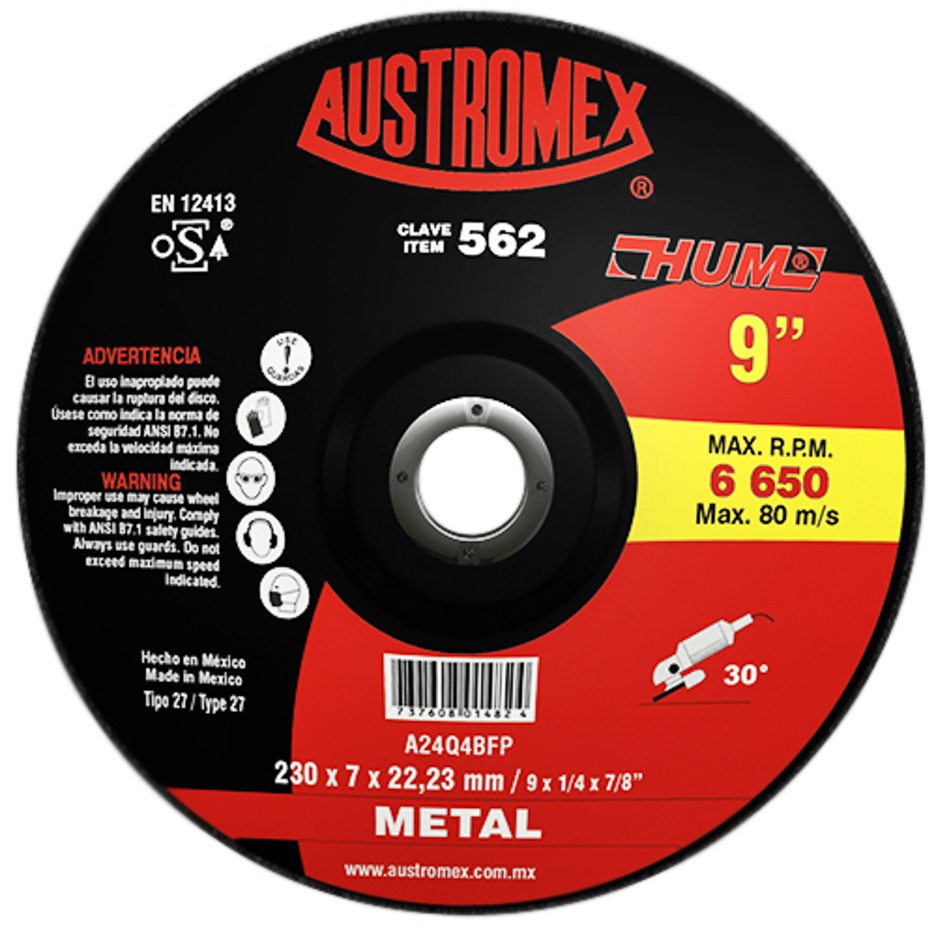 DISCO 562 9" DESBASTE HUM