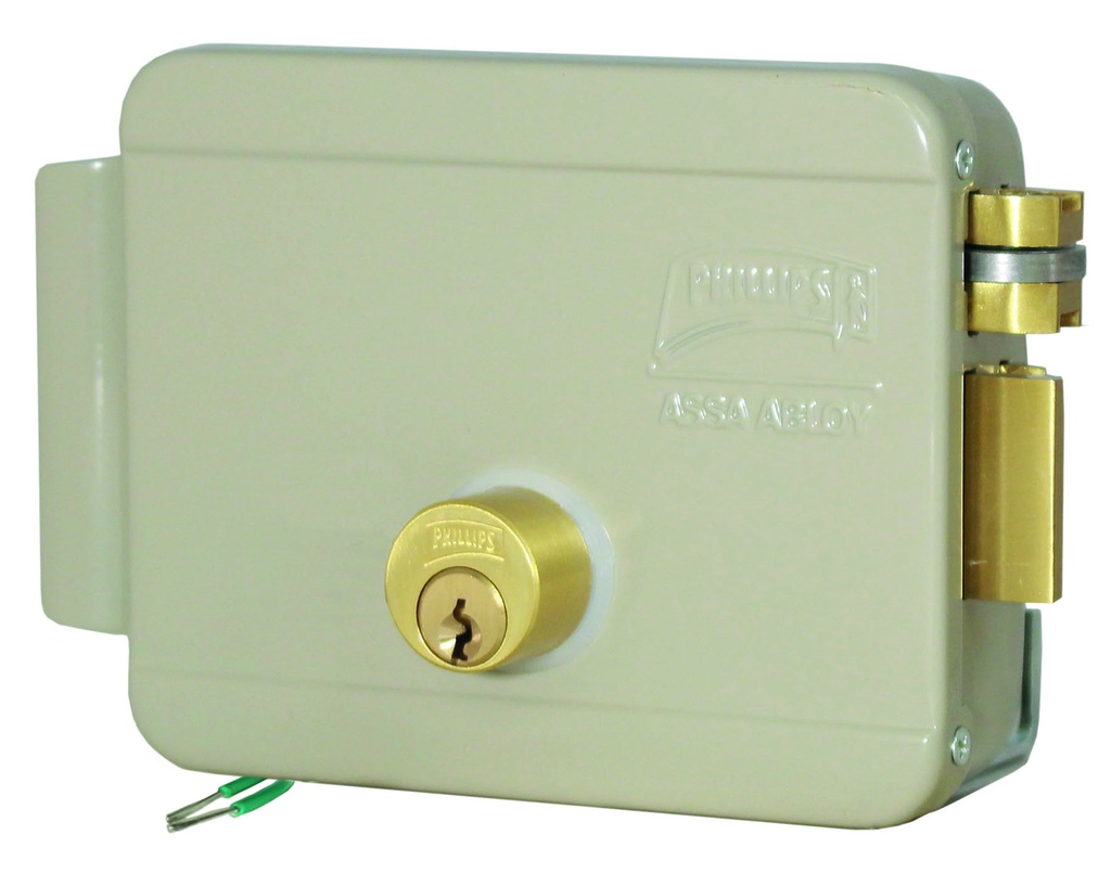 PHILLIPS MX3411 CERRADURA ELECTROMECANICA 321 DER/SIN BOTON BEIGE CAJA