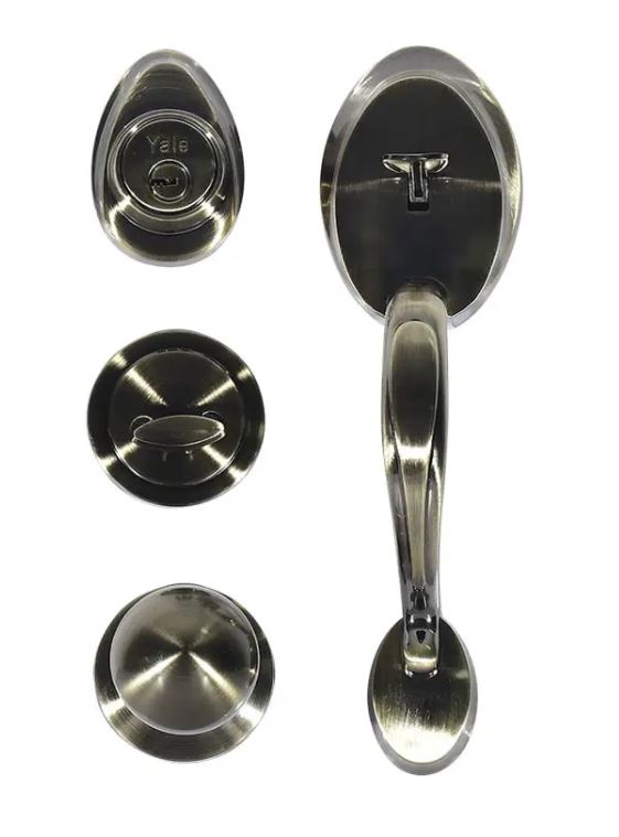  YALE MX80874 GATILLO VENECIA LLAVE-MARIPOSA LATON ANTIGUO 