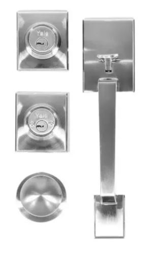YALE MX88369 GATILLO NAPOLES LLAVE-LLAVE ALTA SEGURIDAD NIQUEL SATIN