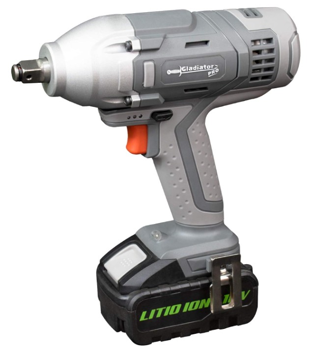 GLADIADOR LI 8400/18 C1 LLAVE DE IMPACTO RECARGABLE 1/2" 2400RPM 18V