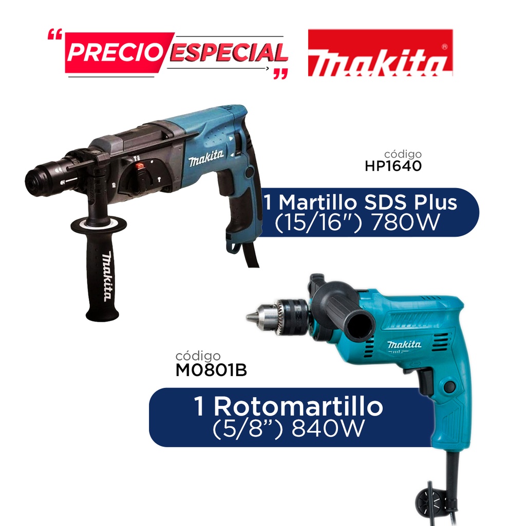 KIT MAKITA 1PZ HR2460 + 1PZ M0801B