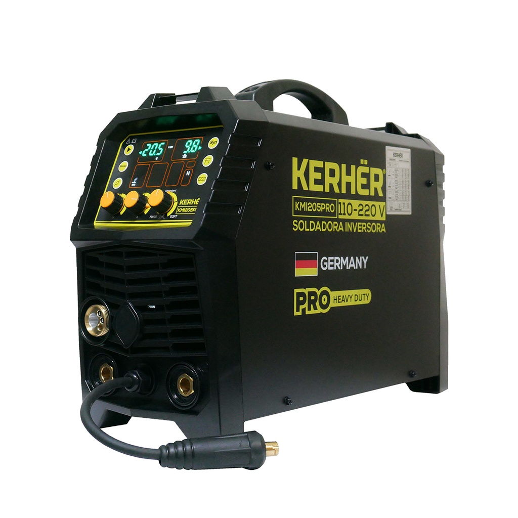 SOLDADORA INVERSOR KERHER MULTIPROCESO 200A 110/220V HEAVY DUTY