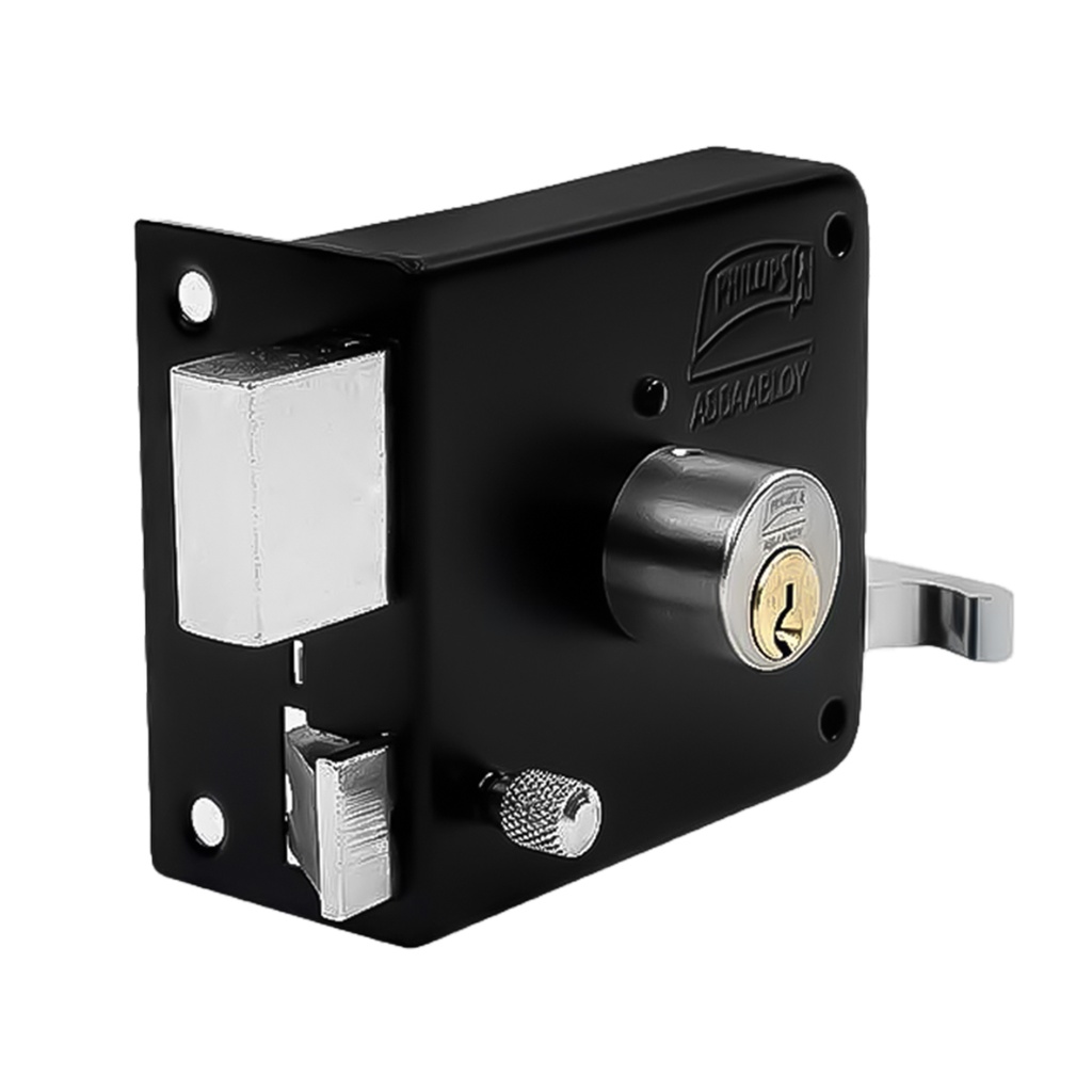 PHILLIPS MX6949 CERRADURA SOBREPONER 175N D/IF NEGRO CAJA