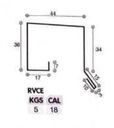 PERFIL 3.05  RIEL PARA VENTANA RVCE CAL 18