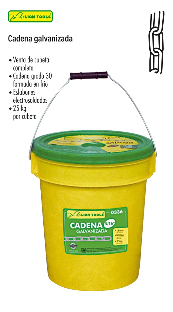 CADENA GALVANIZADA 1/4