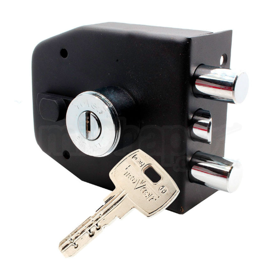TOVER S1 NEGRO CERRADURA CON DOBLE CILINDRO DE ALTA SEGURIDAD 2F35