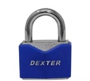 DEXTER 16952 CANDADO METALICO 60 MM CUBIERTA PLASTICA AZUL