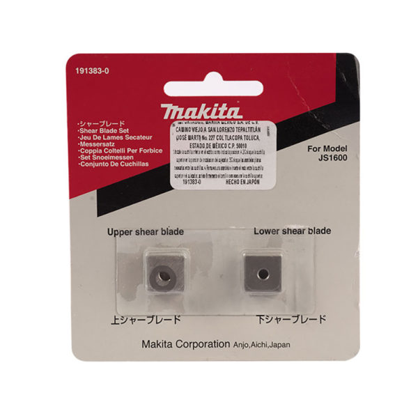 MAKITA 191383-0 CUCHILLAS DE CORTE P/JS1600 DE 1.6 MM 2 PIEZAS