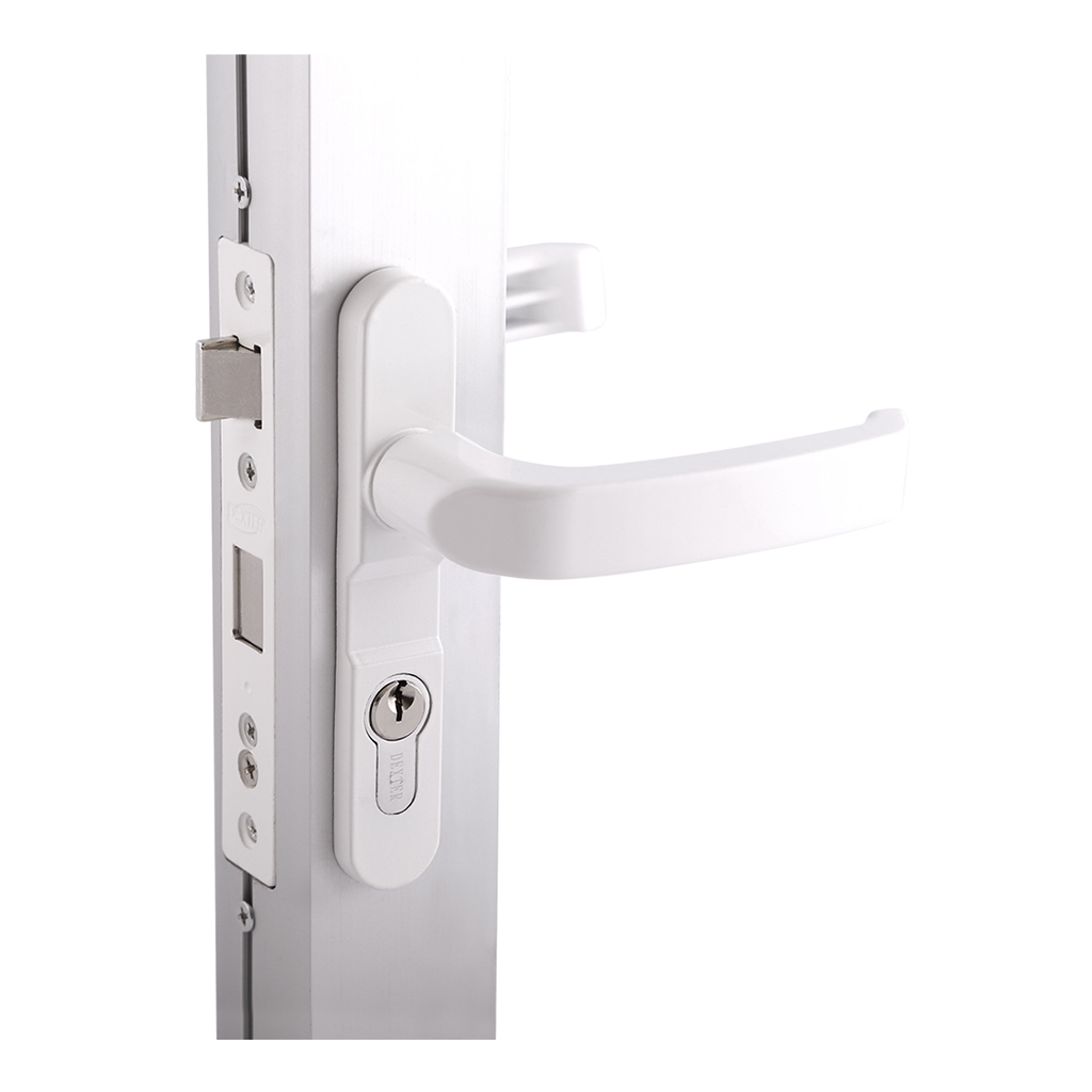DEXTER 2066 CERRADURA CILINDRO EUROPEO 60 MM LLAVE-LLAVE BLANCO PARA ALUMINIO