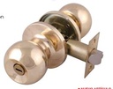 DEXTER 6684 CERRADURA BARZA TUBULAR RANURA-BOTON LATON BRILLANTE CAJA