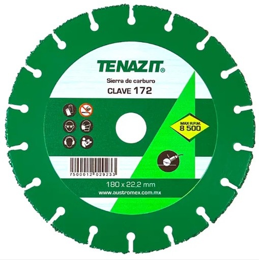 AUSTROMEX 172 SIERRA CORTE MADERA  Y PLASTICO 180X22.2 MM