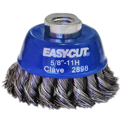 AUSTROMEX 2898 CEPILLO COPA TRENZADA PARA LIMPIEZA DE METALES 75X0.50X15.9-11 MM
