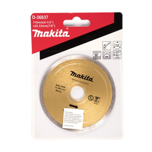 MAKITA D-36837 DISCO DE DIAMANTE LISO RIN CONTINUO 4 1/2"
