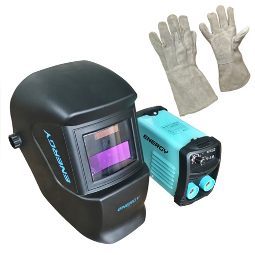 ENERGY I130/2/120KM SOLDADORA INVERSOR 130A 120V +CARETA WM40/1 + PAR GUANTES