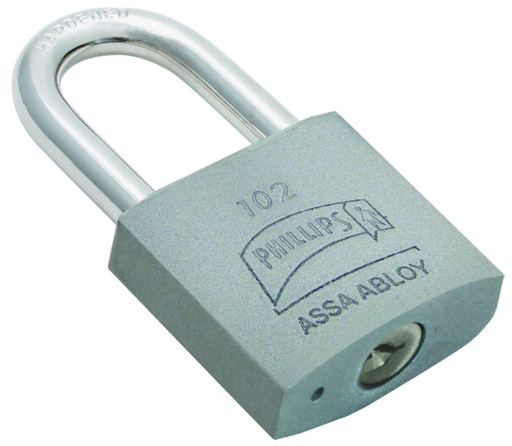 PHILLIPS MX3399 CANDADO HIERRO 102 GANCHO LARGO CAJA