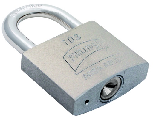 PHILLIPS MX3402 CANDADO HIERRO 103 GANCHO CORTO CAJA