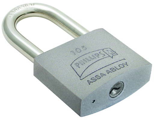PHILLIPS MX3413 CANDADO HIERRO 105 GANCHO LARGO CAJA