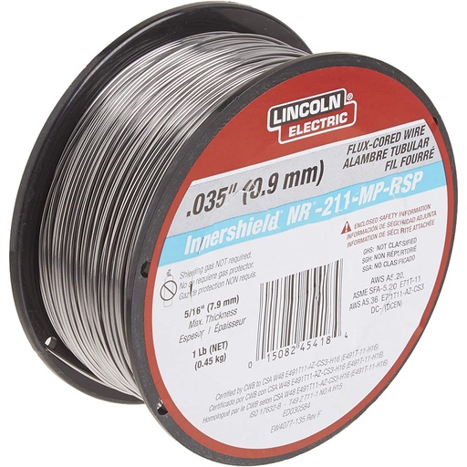 LINCOLN ED016354 MICRO ALAMBRE FLUX CORE .035 71S  10LB 
