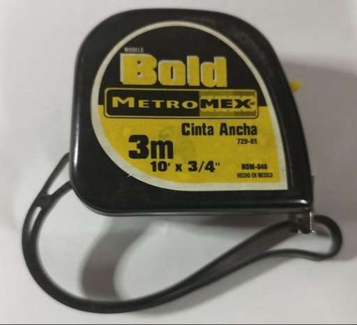 METROMEX CINTA ANCHA BOLD 3M 10 x 3/4" 