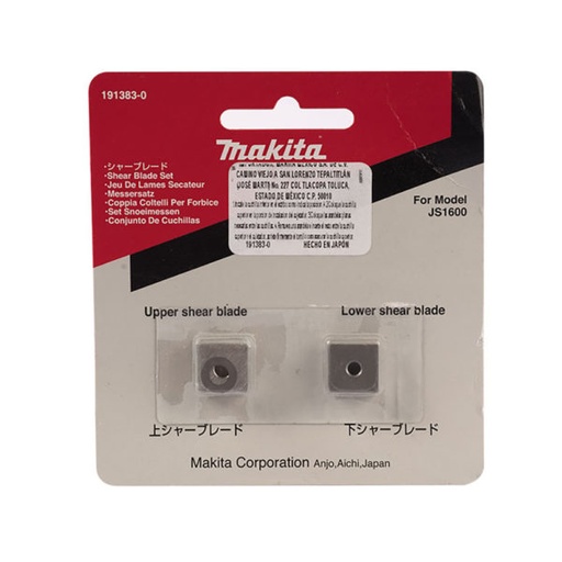 MAKITA 191383-0 CUCHILLAS DE CORTE P/JS1600 DE 1.6 MM 2 PIEZAS