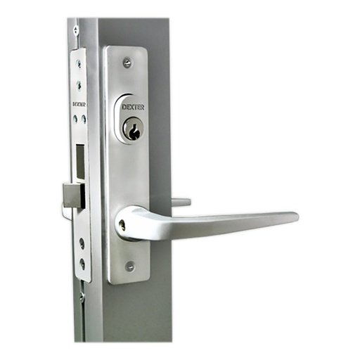 DEXTER 2002 CERRADURA 100 MANIJA ZAMAC P/ALUMINIO LLAVE-LLAVE BLANCO